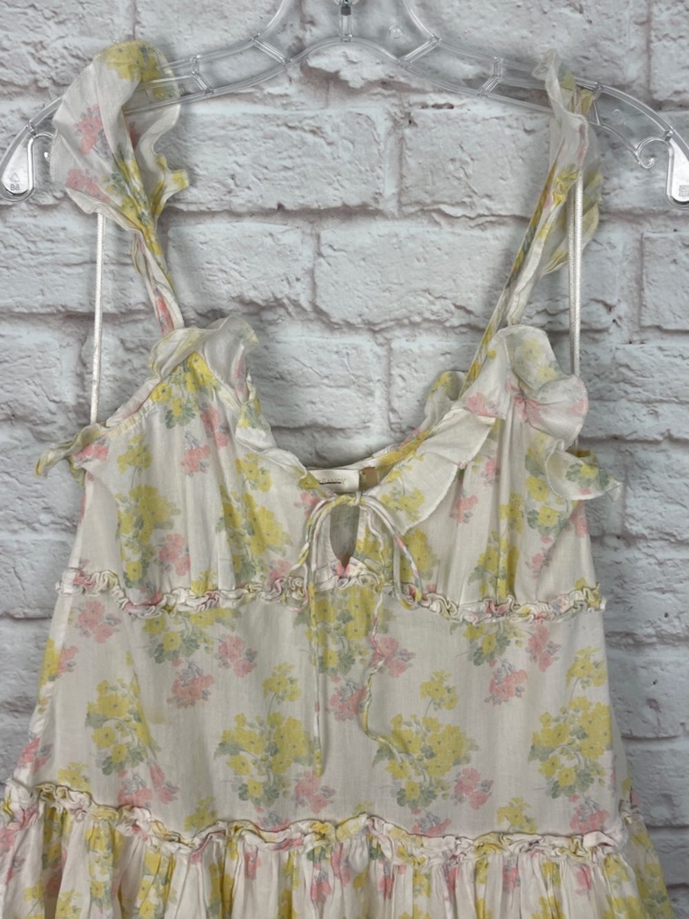 LoveShackFancy Frista Sherbert Sunrise Cotton Floral Mini Dress Size M - Picture 5 of 9